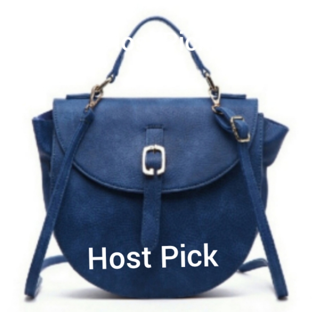 Amina Top Handle Crossbody Bag In Blue